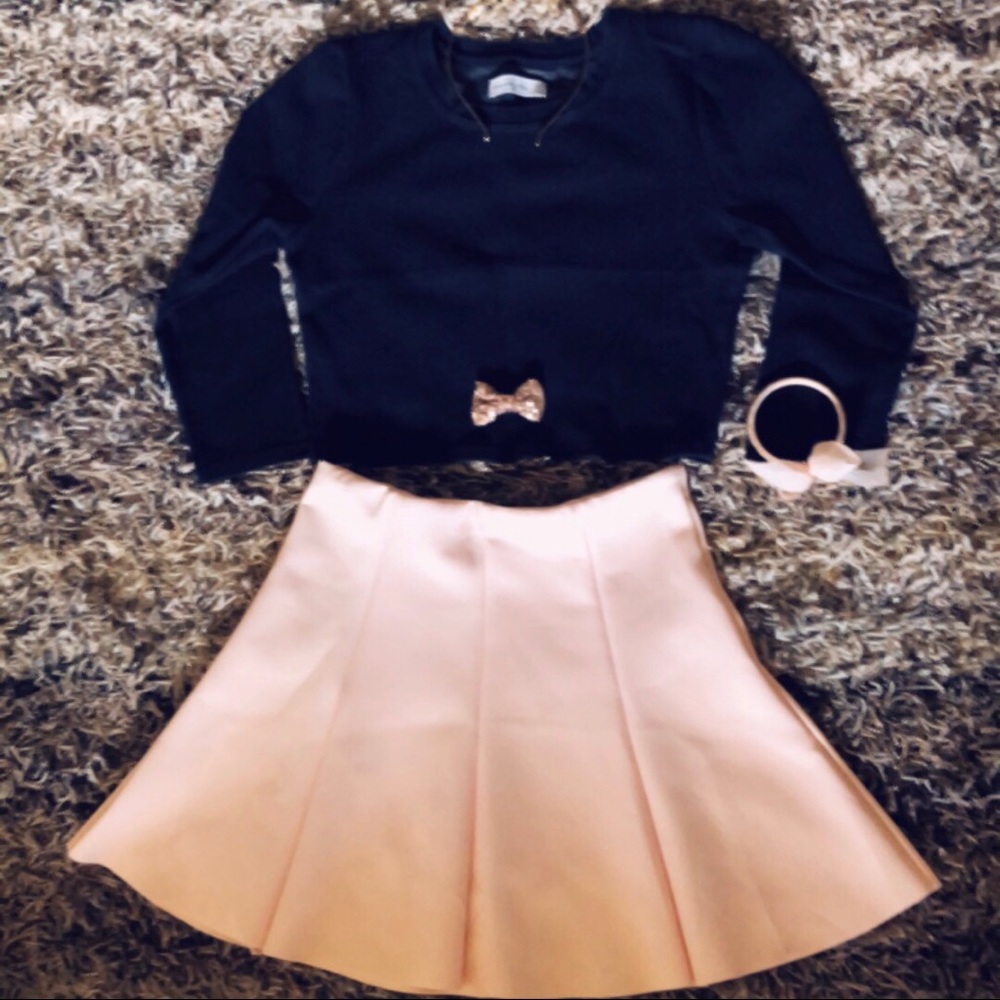 🌟Light pink flare skirt❤️